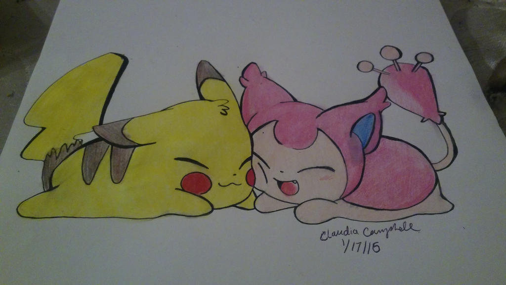 pikachu and skitty by 02Claude-Faustus02 on DeviantArt