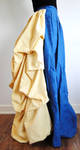 Blue and Yellow Bustle Skirt by salvagedsword