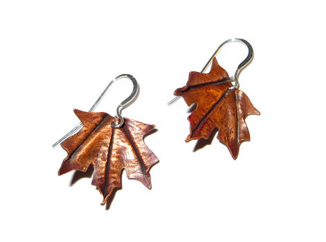 Forged Copper Earrings