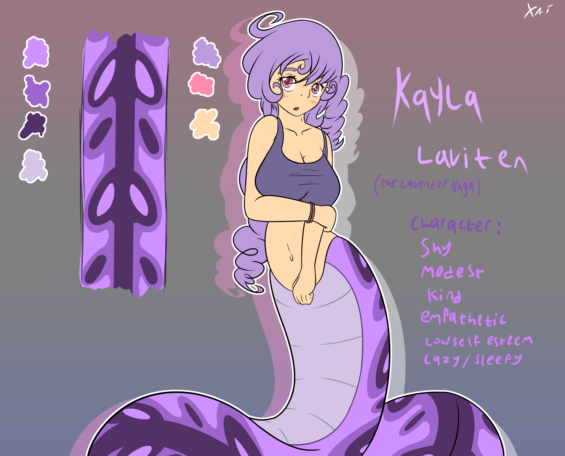 Lavender Naga -clothed-