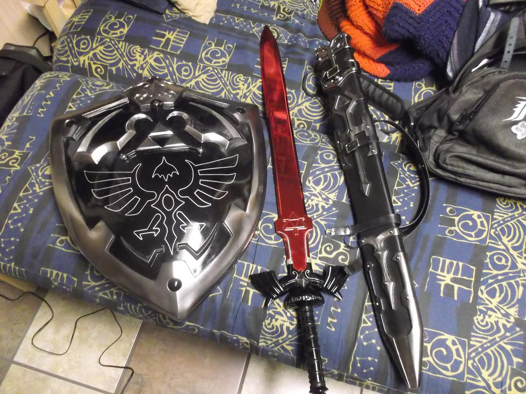 Dark Link Master Sword, Shield, and Sheath