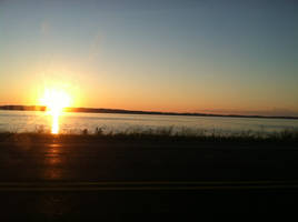 Sunset over Lake Michigan