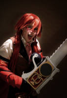 Kuroshitsuji Grell Cosplay: Stranger in an alley