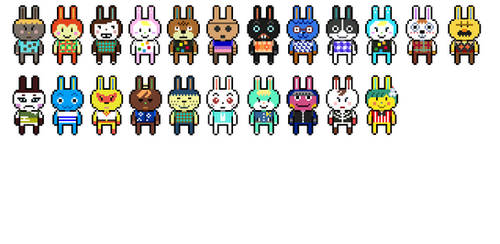 Animal Crossing All Rabbit Explore the Best Animalcrossingrabbits Art | DeviantArt