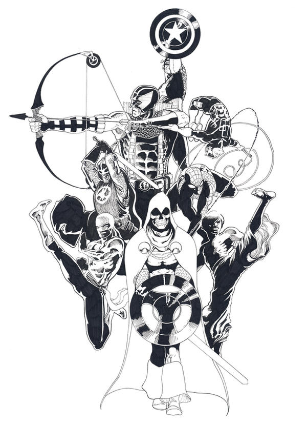 Taskmaster Marvel Deviantart Taskmaster by AaronKuder on DeviantArt