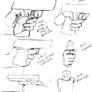 How to draw a handgun grip