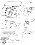 How to draw a handgun grip