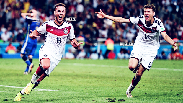 Football: Goetze and Mueller Wallpaper