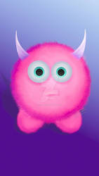 Pink Fuzzy Monster Guy