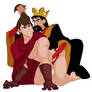 King Stefan  and Prince Phillip playing around