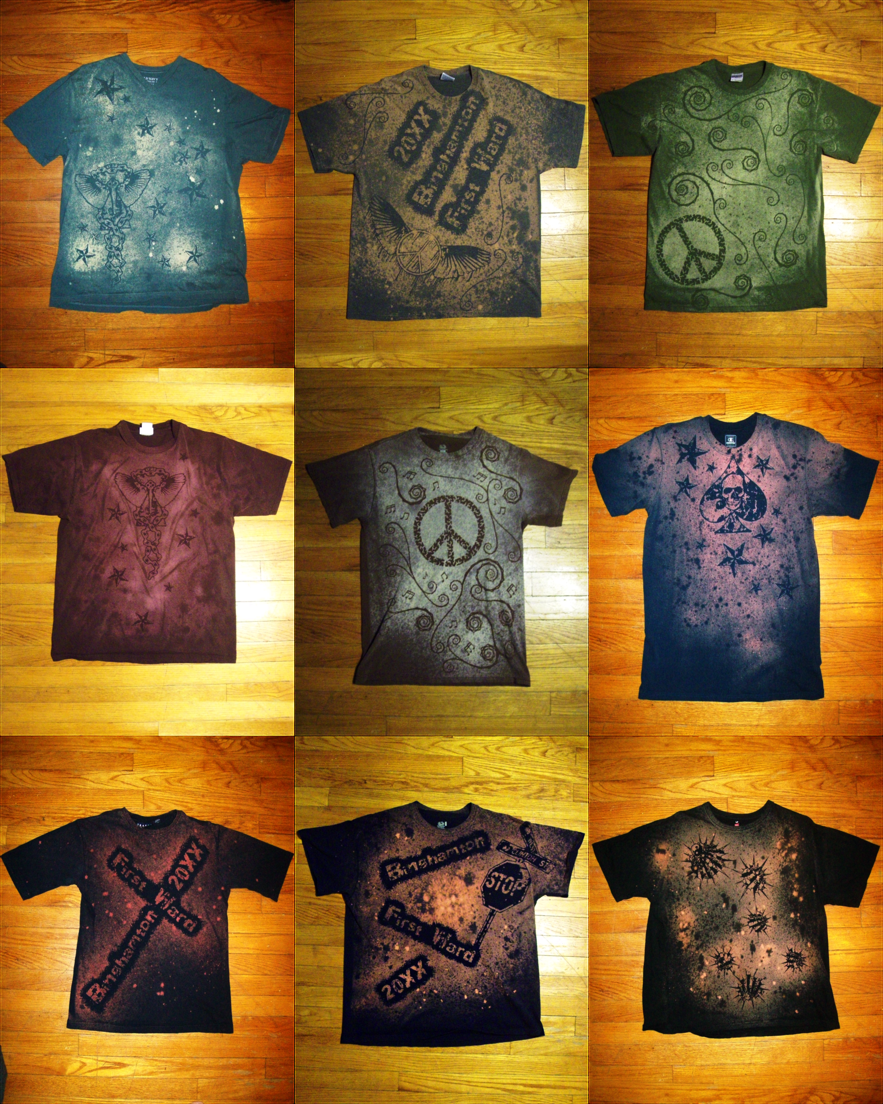 9 Bleach Sprayed T Shirts by singularitycomplex on DeviantArt