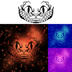 Cheshire Cat Stencil Design