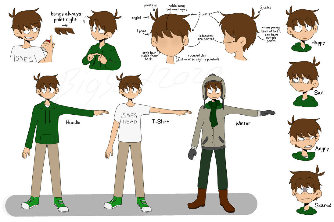 Here's a character color reference for Edd and Matt that I made