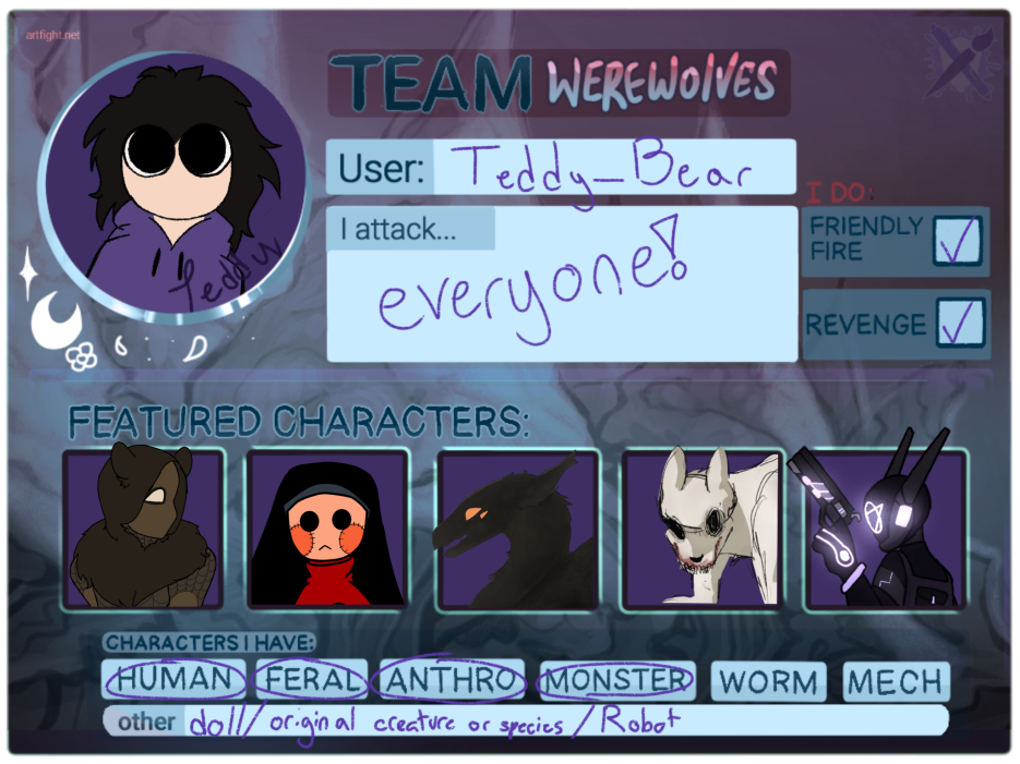 filled Artfight team template by T3ddyB3arFluff on DeviantArt