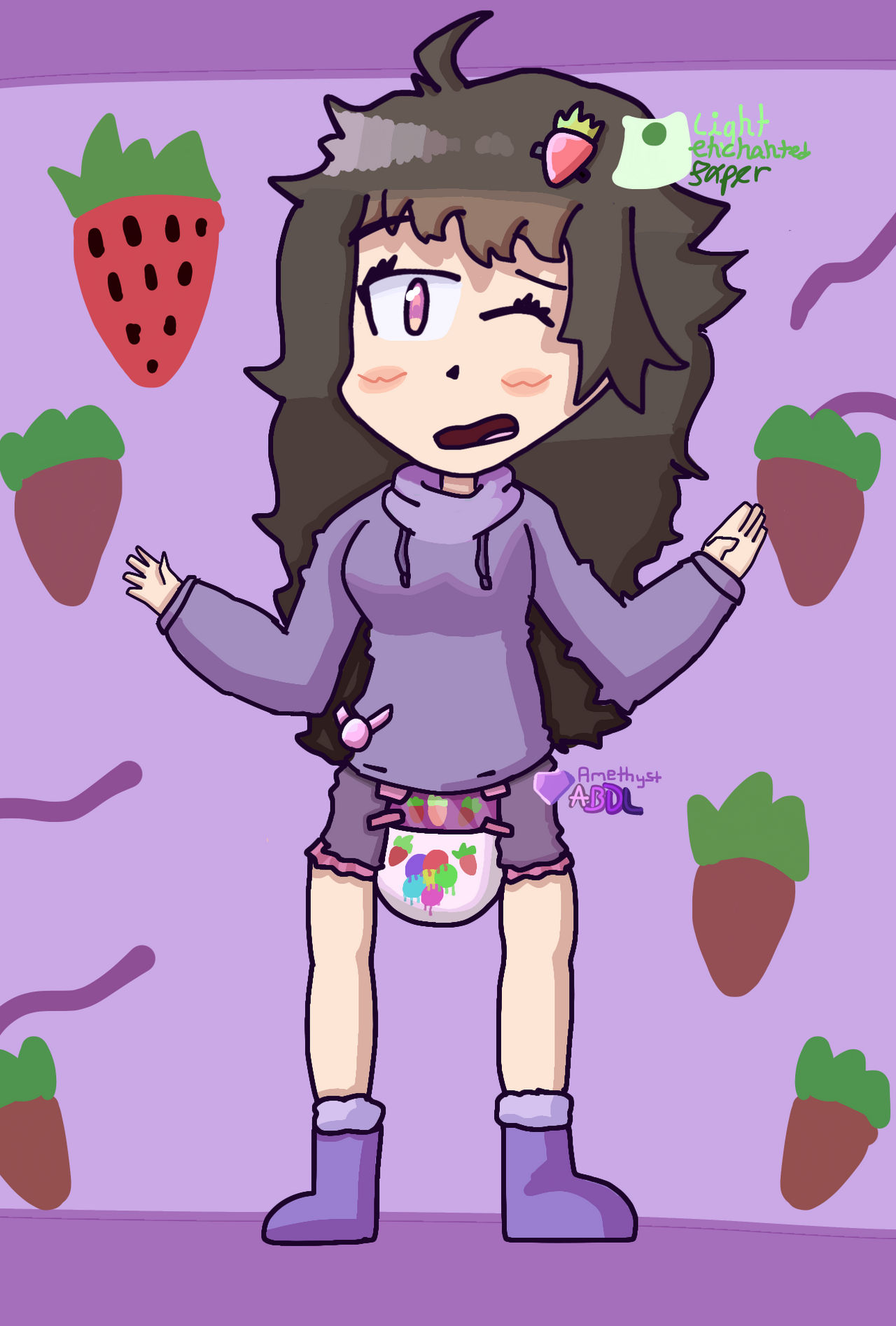 Nappy boarding house Abdl Chisa Diapered by lightenchantedpaper on