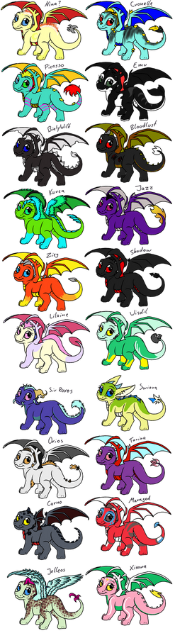 Many baby dragons