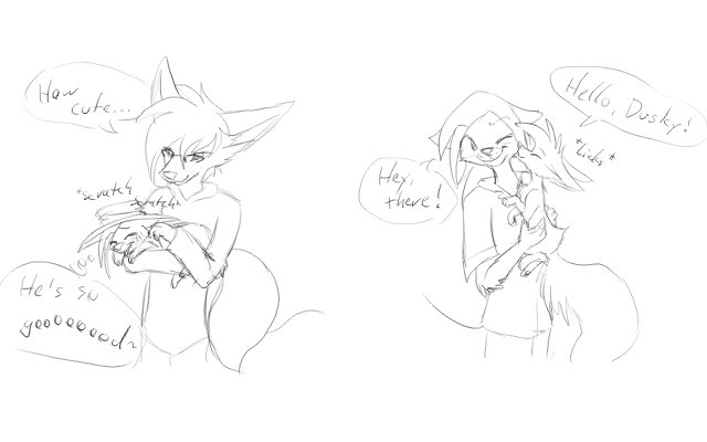 Anthro bro meets feral bro