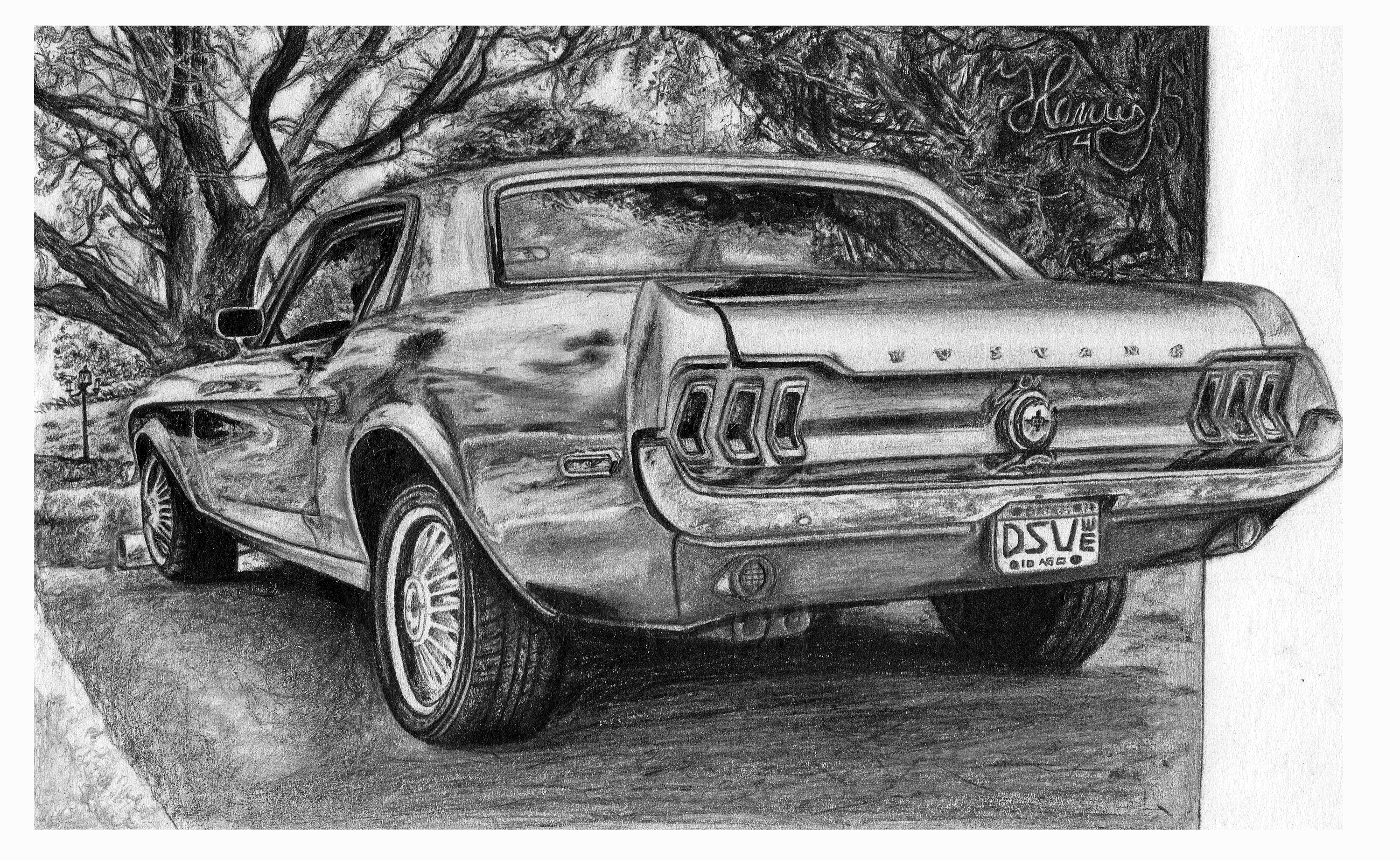 Ford-mustang-drawing