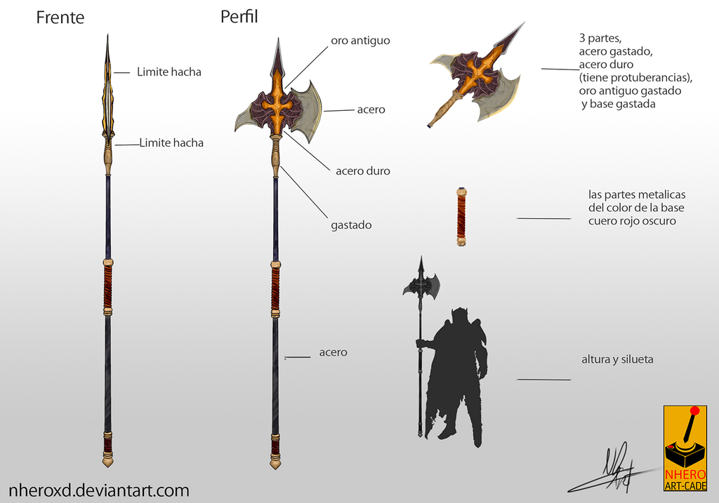 Halberd Tibia Weapon Concept Art Fantasy desing halberd by NheroxD on DeviantArt