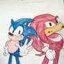 Sonic and Knuckles sketch