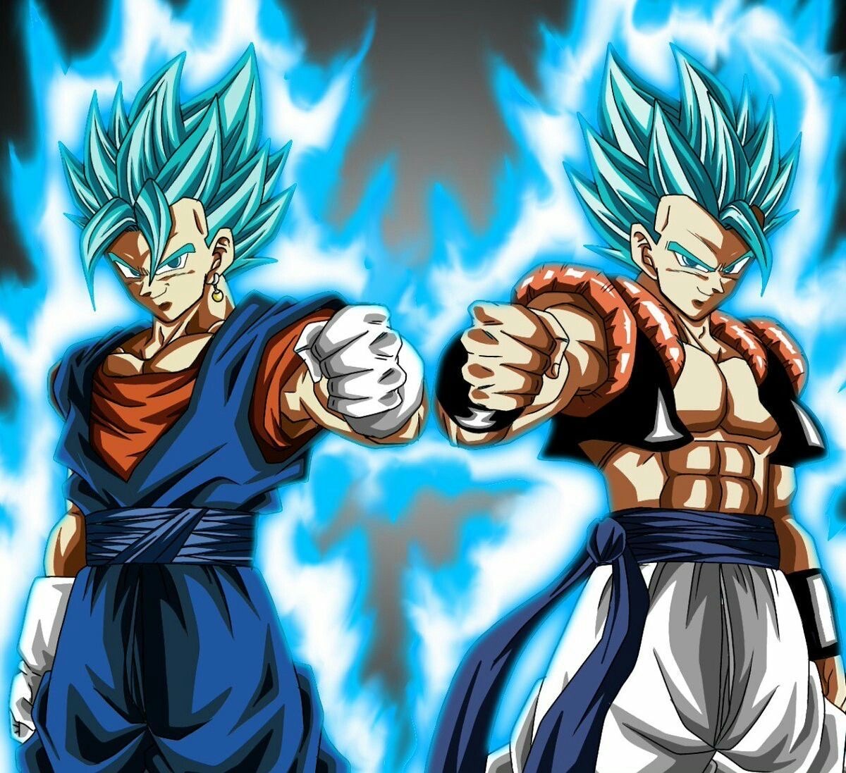 GOGETA BLUE AND VEGITO BLUE by OGKARTOON on DeviantArt