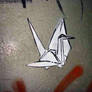 paper crane at empty show 2