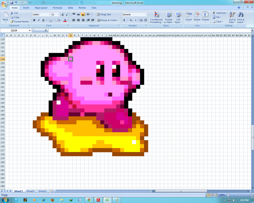 Kirby (With Excel) by arking1009 on DeviantArt