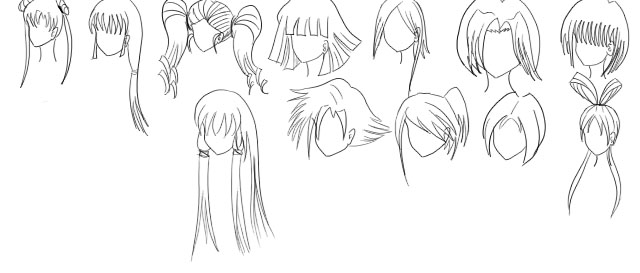 Manga girl hair reference III by StyrbjornAndersson on DeviantArt