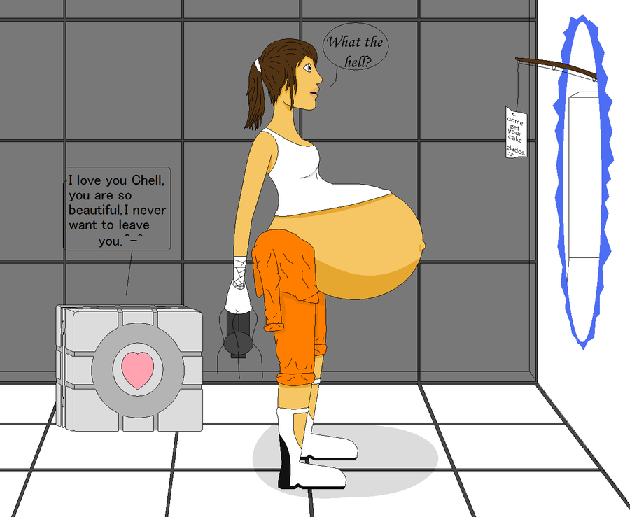 Pregnant Chell From Portal by Wolf-That-Howls 2