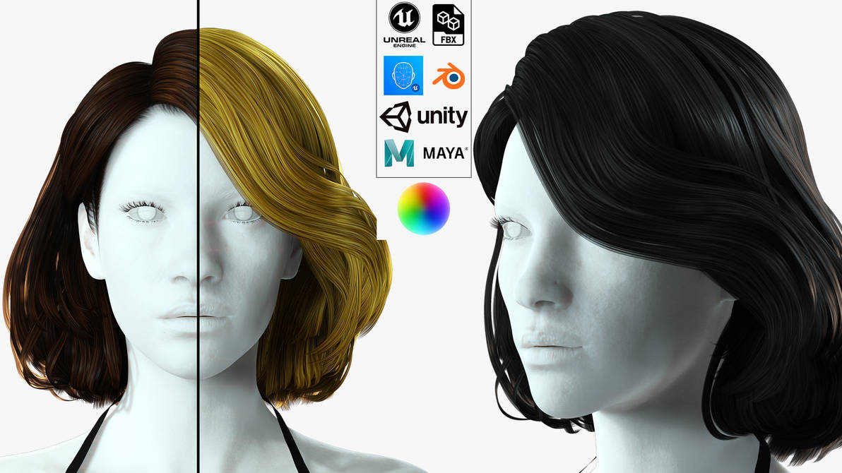Realistic female hair by mizokhaloui on DeviantArt