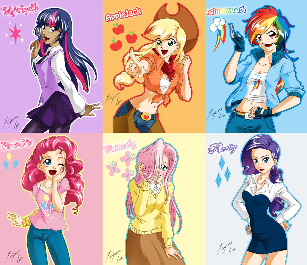 My Little Pony Humanas by ShintaGirl on DeviantArt