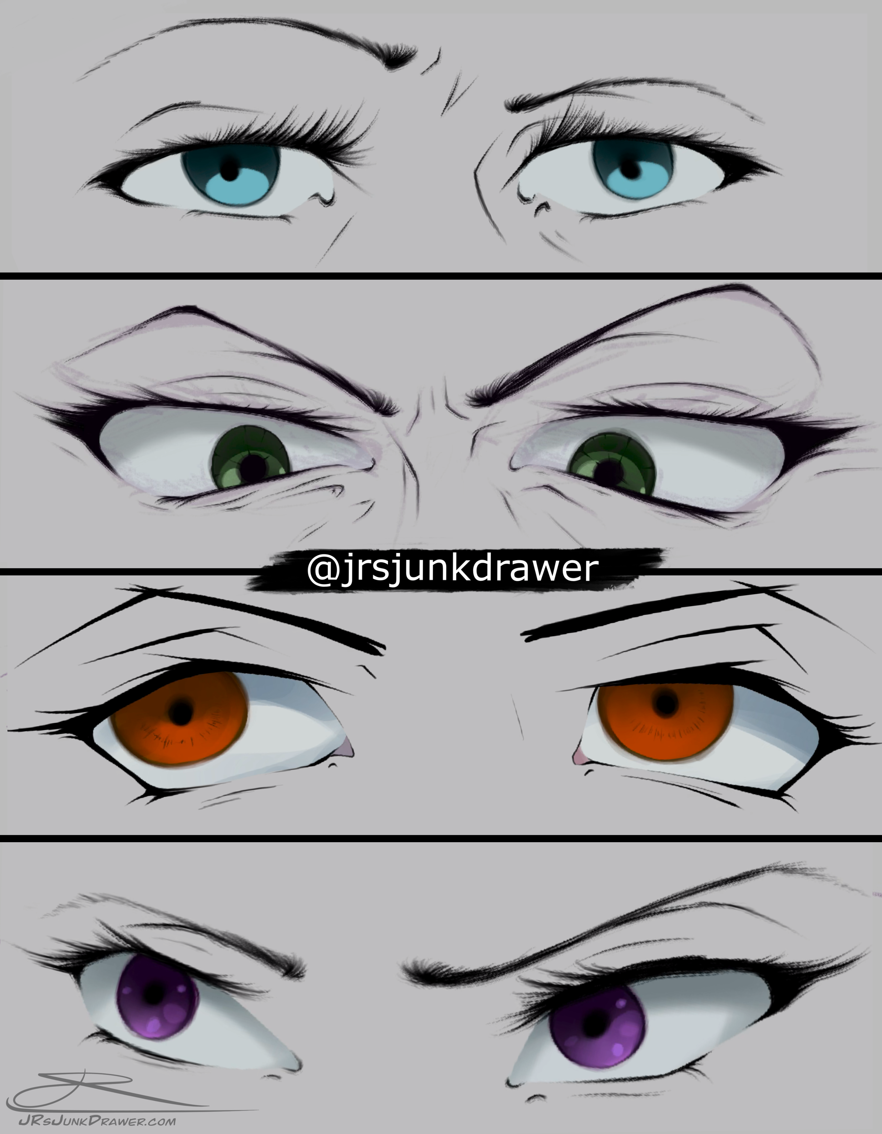 Anime eyes sheet by Heterogeneity on DeviantArt