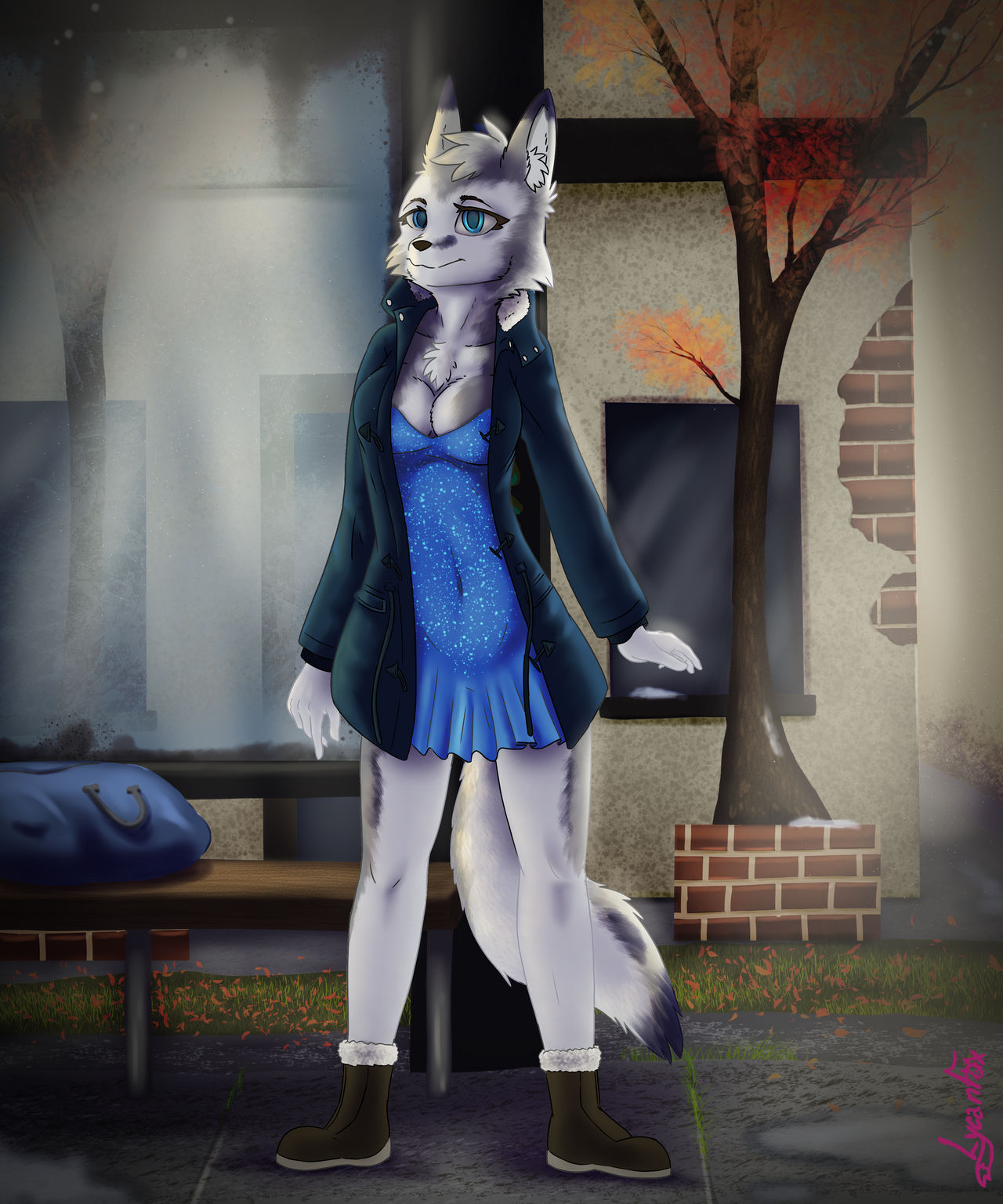 Husky Bus Stop By Lonelylycanfox On DeviantArt husky-bus-stop-by-lonelylycanfox-on-deviantart