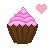 Free Pink Cupcake Icon