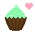 Free Green Cupcake Icon