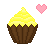 Free Yellow Cupcake Icon