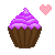 Free Purple Cupcake Icon
