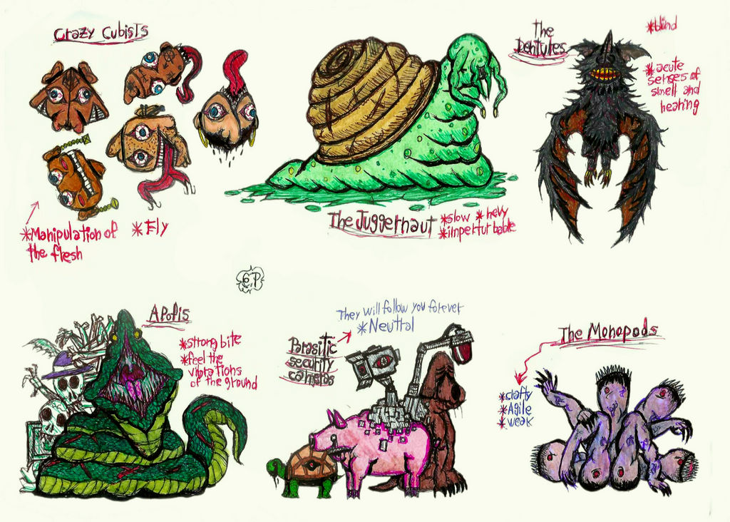The backrooms entities: monsters and beast (oc) by EXe1-Pe4eZ on DeviantArt
