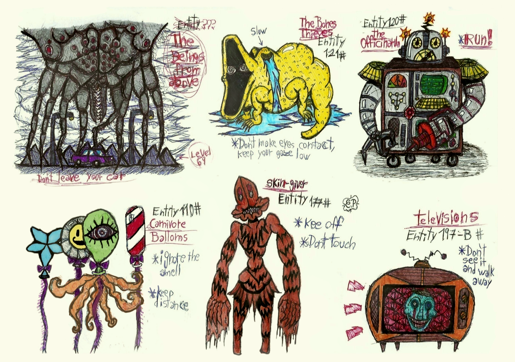 The backrooms entities: monsters and beast (oc) by EXe1-Pe4eZ on DeviantArt