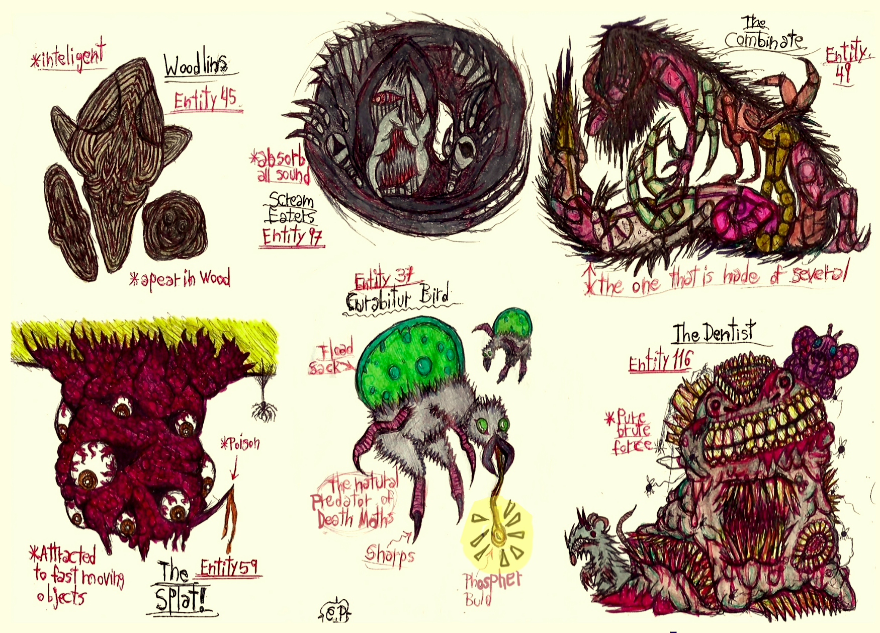 The backrooms entities: monsters and beast (oc) by EXe1-Pe4eZ on DeviantArt