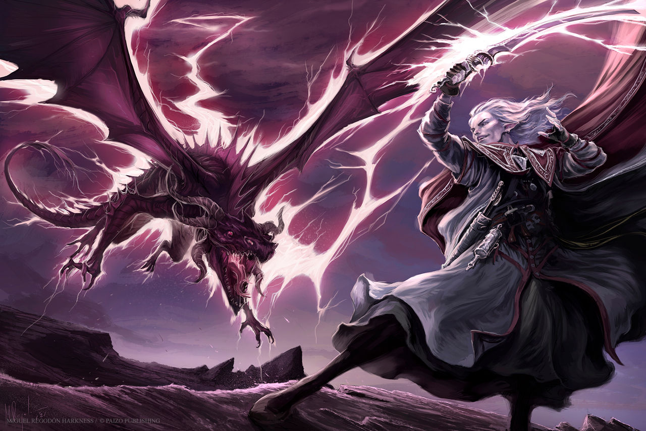 Pathfinder, Secrets of Magic. Draw the Lightning by MiguelRegodon on