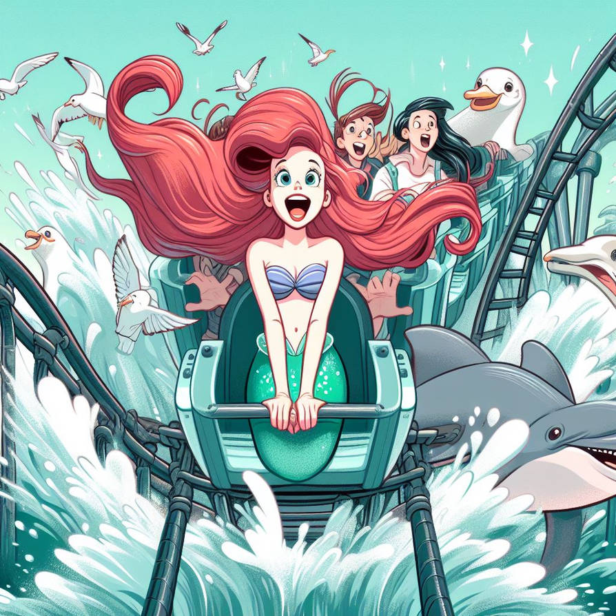 Princess Roler Coaster Deviantart Ariel (Roller Coaster) (Ai Generated) by JoshuaECW21985 on DeviantArt