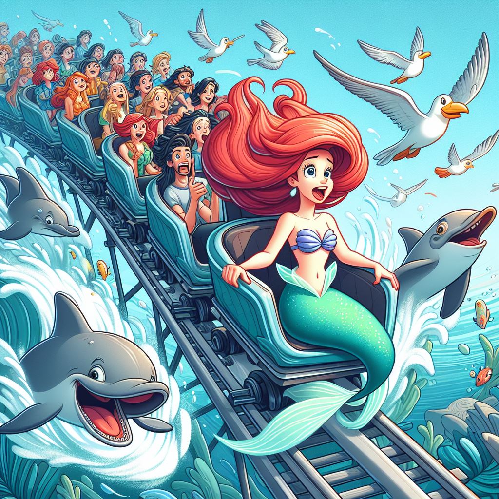 Princess Roler Coaster Deviantart Ariel (Roller Coaster) (Ai Generated) by JoshuaECW21985 on DeviantArt