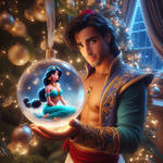 Aladdin and Jasmine (Ornament) (Ai Generated)