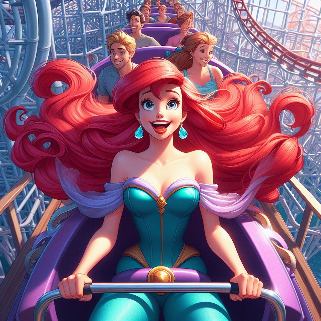 Princess Roler Coaster Deviantart Ariel (Roller Coaster) (Ai Generated) by JoshuaECW21985 on DeviantArt