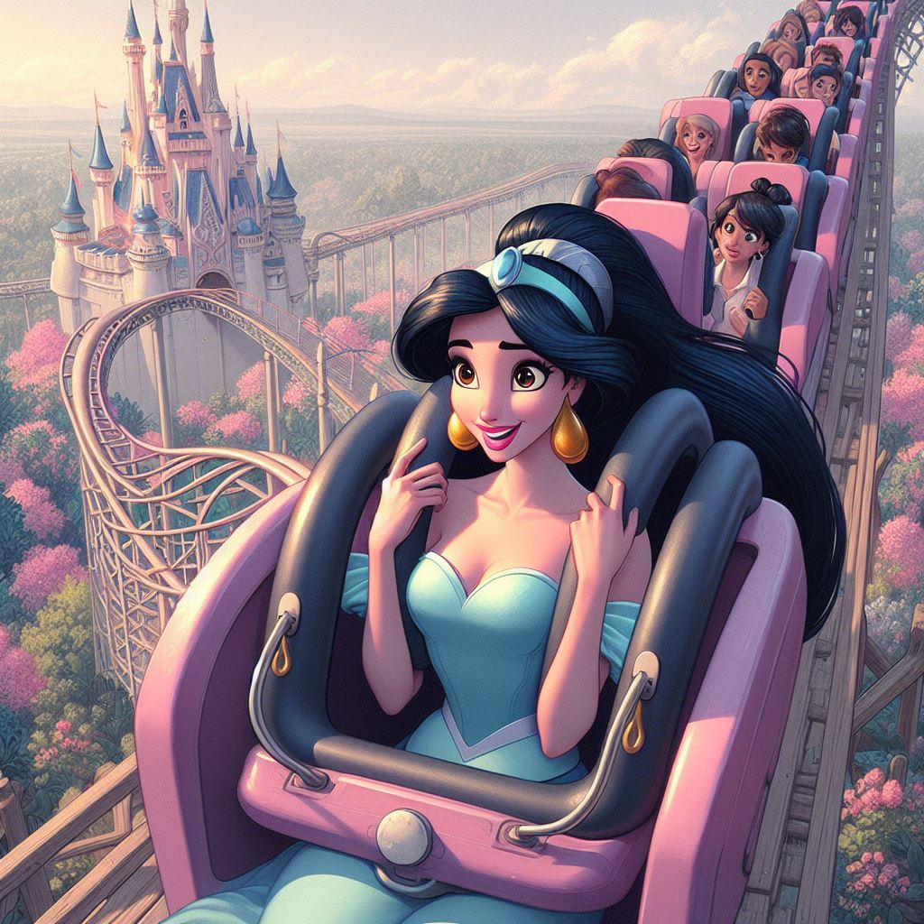 Princess Roler Coaster Deviantart Jasmine (Roller Coaster) (Ai Generated) by JoshuaECW21985 on DeviantArt
