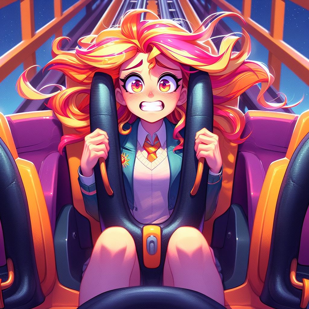 Princess Roler Coaster Deviantart Sunset Shimmer (Roller Coaster) (Ai Gen) by JoshuaECW21985 on DeviantArt