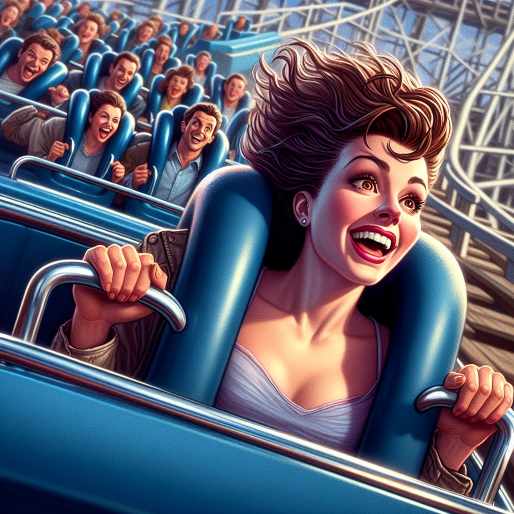 Princess Roler Coaster Deviantart Woman Riding Roller Coaster (Ai Generated) by JoshuaECW21985 on DeviantArt