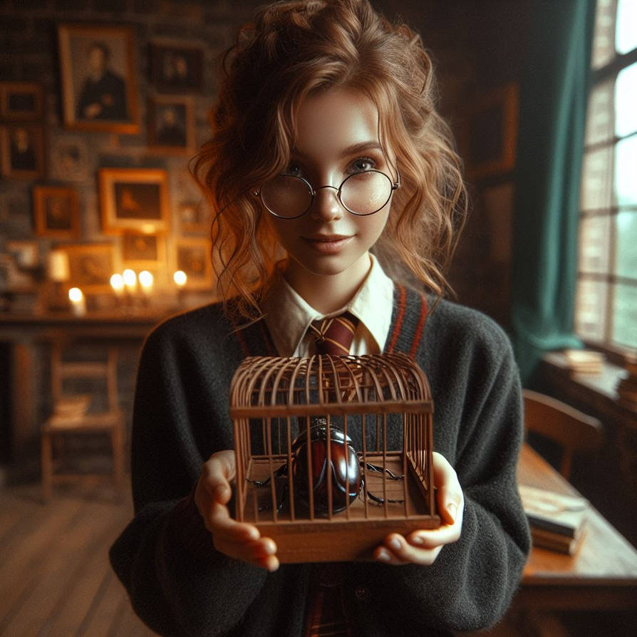 Hermione Granger and Rita Skeeter (AI Generated) by JoshuaECW21985 on