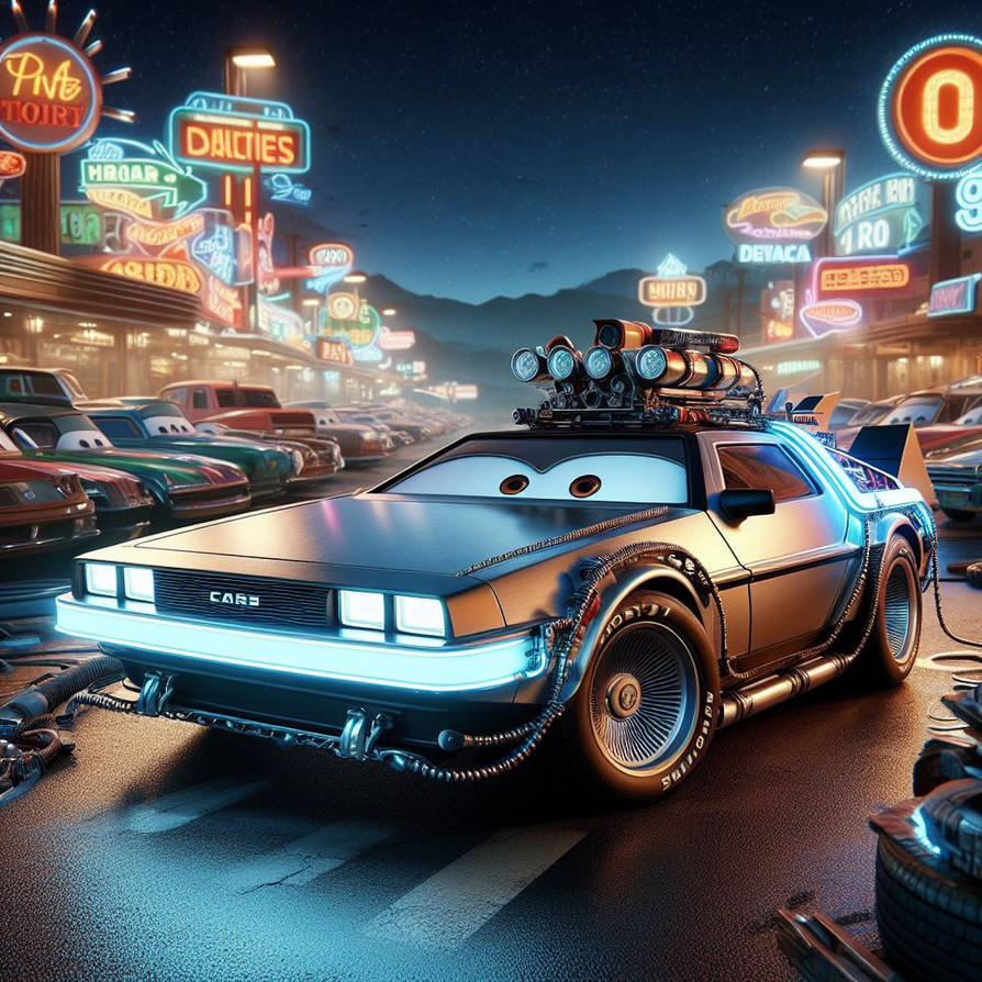 DeLorean Time Machine (Cars) (Ai Generated) by JoshuaECW21985 on DeviantArt
